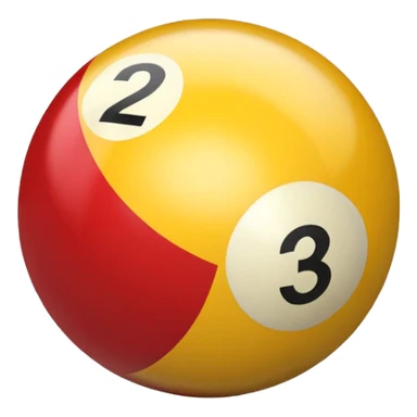 2 numbered billiard ball  sticker