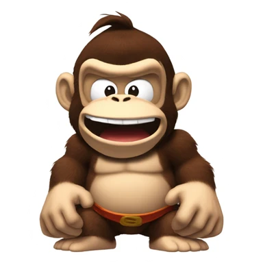 Donkey Kong at a loss for words sticker