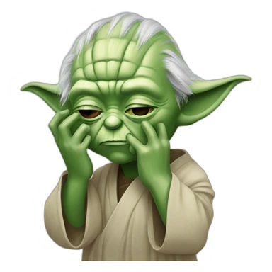 Yoda face palm  sticker