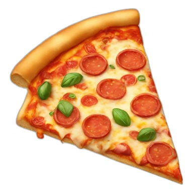 Pizzs with a face sticker