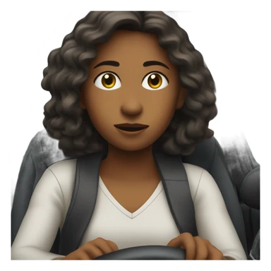 Girl driving car sticker