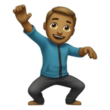 Un emoji qui fait un dab sticker