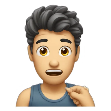 Nervous biting nails sticker