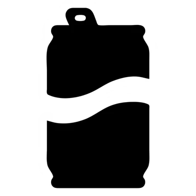 A soda in a metal can sticker