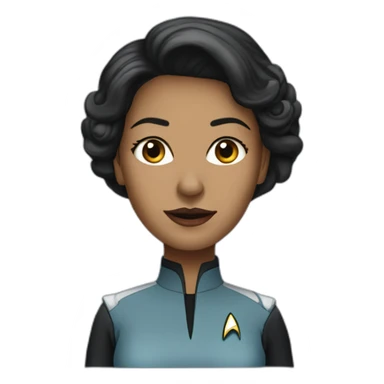 woman over star trek enterprise sticker
