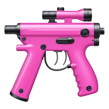 paintball gun pink and colorful details sticker