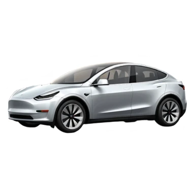 A Tesla Model Y parallel parking in front of a store, from above sticker