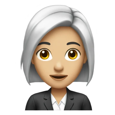 Female project manager with black hair sticker