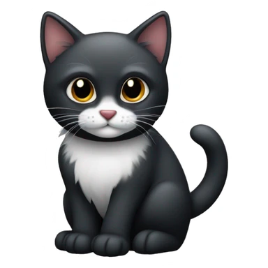 Gato Negro Estilo Invierno sticker