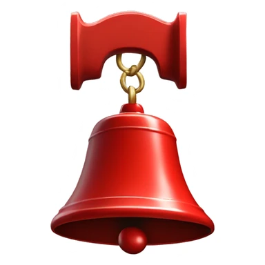 A memorable red ringing bell sticker