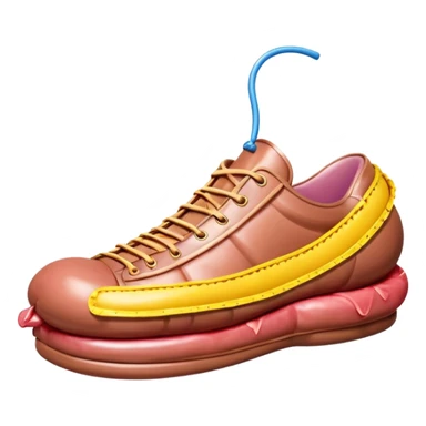 Jeff Koons style spam meat shoe balloon sculpture  sticker