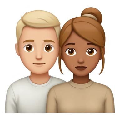 couple with different attachment styles resolving conflict healthily, one giving space while still staying connected, the other communicating calmly with respect for boundaries sticker