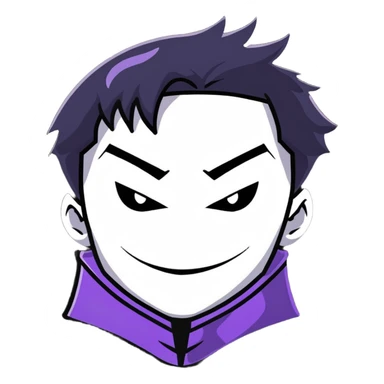 Anime villain with evil smile sticker