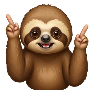 Sloth flipping off sticker