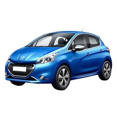 Peugeot 208 blu sticker