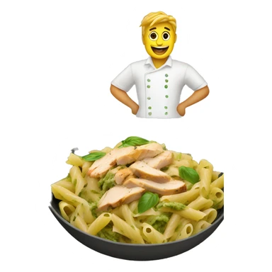 Pesto pasta with chicken sticker