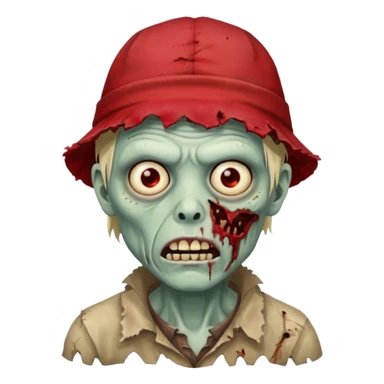zombie in red hats sticker