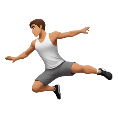 A person performing a parkour move, leaping between buildings or scaling a wall with agility and precision. The scene captures dynamic motion, showcasing strength, flexibility, and the thrill of urban acrobatics against an urban cityscape backdrop. sticker