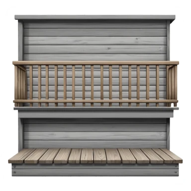 Wooden balcony sticker