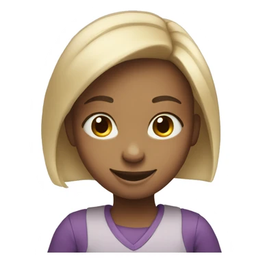 smiling girl with iPad sticker