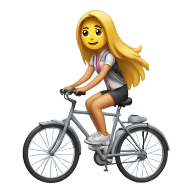 Chica haciendo bici estática sticker