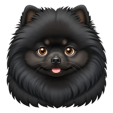Black pomeranian  sticker