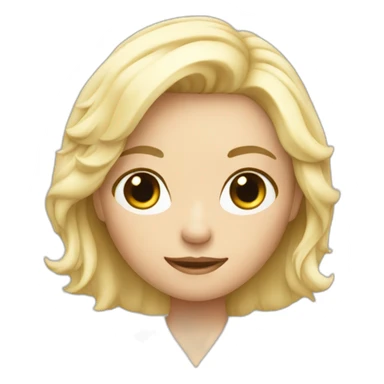cute blonde girl in a white car sticker