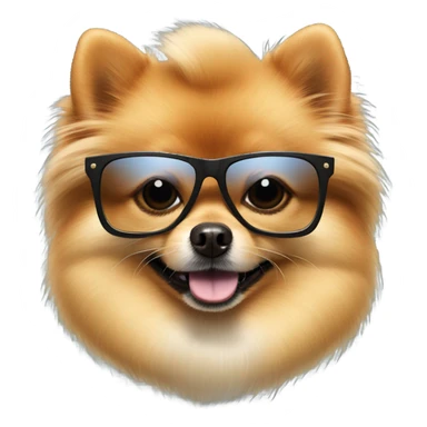 Pomeranian with sunglasses  sticker
