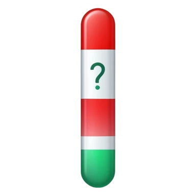 A vertical capsule-shaped progress bar with a color gradient from green at the bottom to red at the top. The bar is divided into segments by thin lines, with bold, outlined numbers scaling upward next to it. The very top segment is marked with a white question mark." sticker