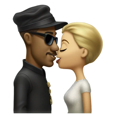 Stevie wonder kissing shrek sticker