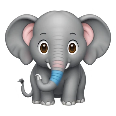 friendly elephant with big ears sticker