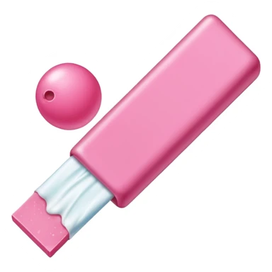 Pink stick of gum sticker