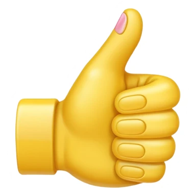 a thumbs up emoji with a thumb also pointing down attached below the pinky finger sticker