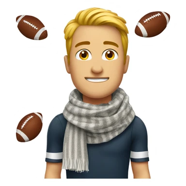 Scarf football fun sticker