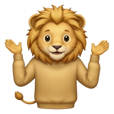 lion wearing  jumper sticker