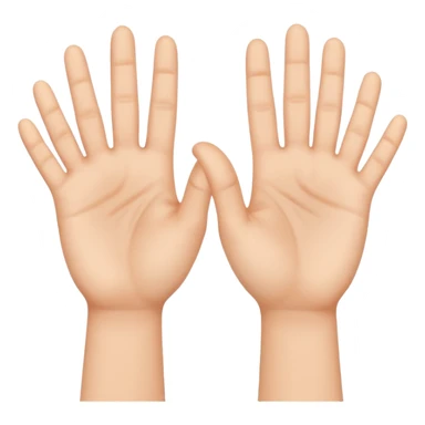 Innocent emoji hands up sticker