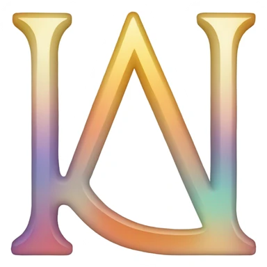 greek letter delta lower case, in prism color sticker