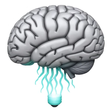 an idea and a brain sticker