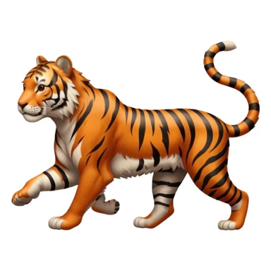 Realistic Tiger running in profile sticker