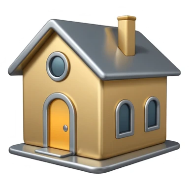 home 3d icon sticker