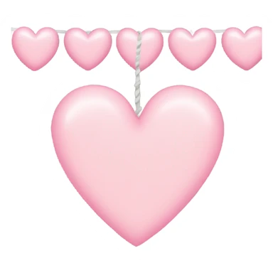 Light pink heart garland sticker