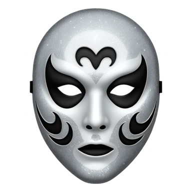 mask Ghost face glitter  sticker