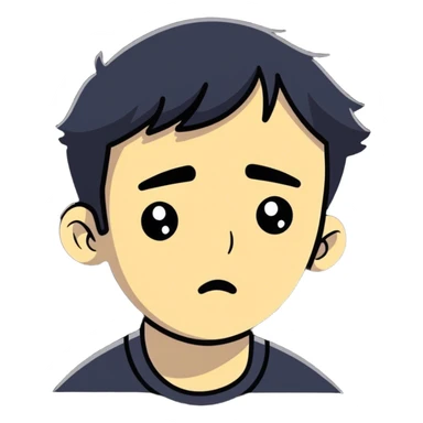 Embarrassed person side eying sticker