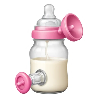 baby Milk bottle beside pacifier sticker