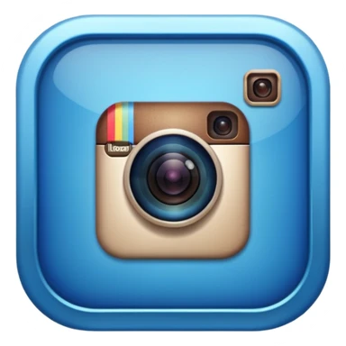 Badge V  Instagram bleu sticker