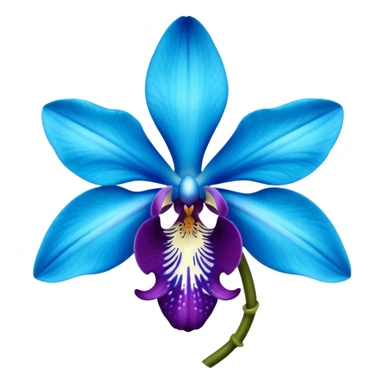 royal blue and cyan orchid sticker