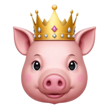 Me gustaría crear un cerdito con corona encima de el nombre yeicobvalentino que sea elegante para logo de mi granja sticker