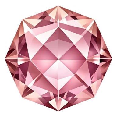 rose gold diamond gemstone with pink hues sticker