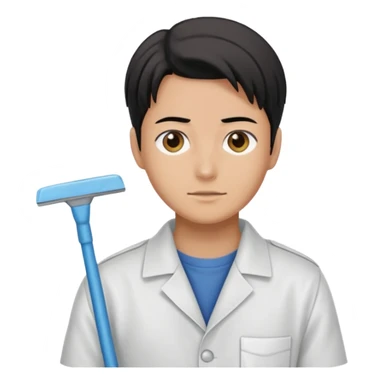 Levi ackerman from attack on titan with his cleaning outfit on sticker