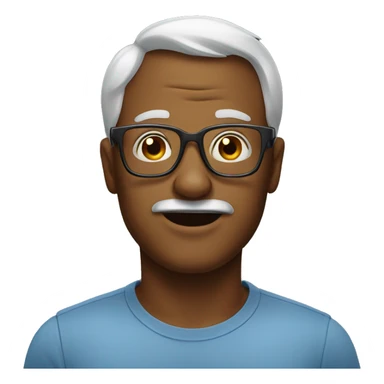 man with big funny glasses  sticker